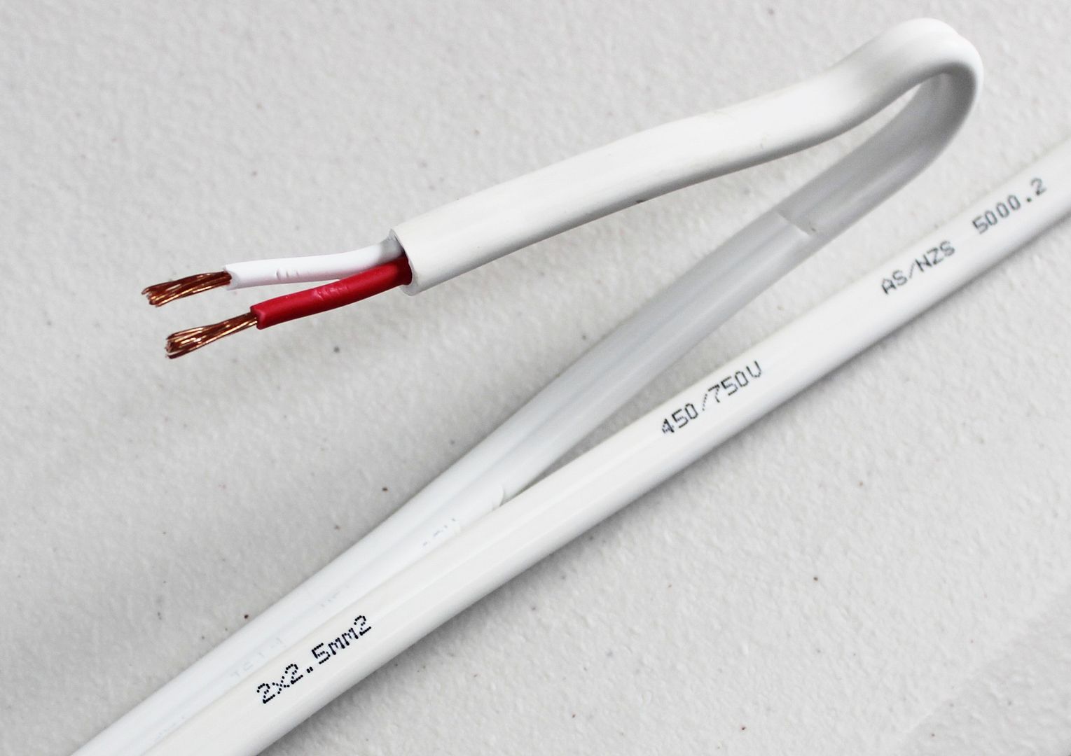 20 Meter Roll Electrical Lighting Cable 2.5mm² TPS Two Core Wire