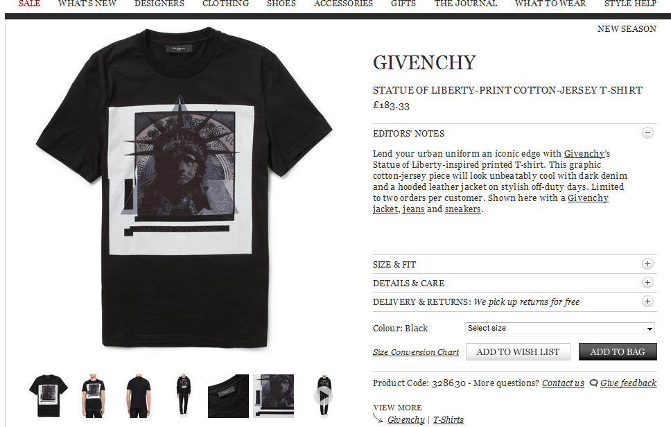 Thời Trang Paris : Áo thun nam Givenchy và Yves Saint Laurent ( YSL ) - 36