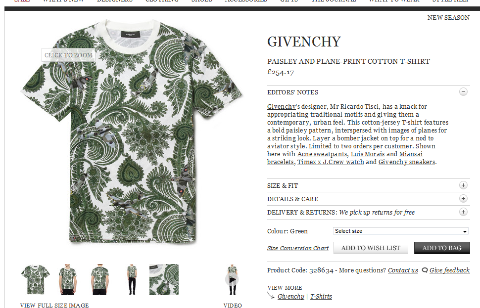 Thời Trang Paris : Áo thun nam Givenchy và Yves Saint Laurent ( YSL ) - 10