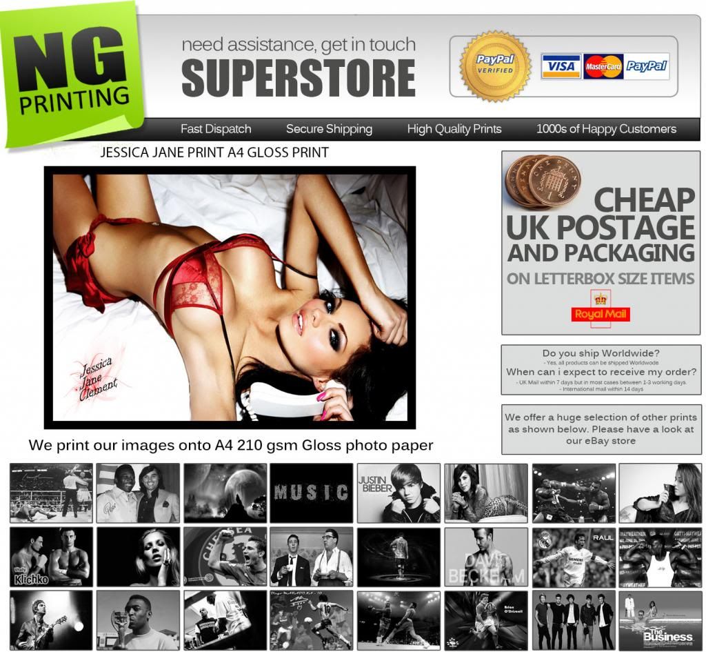 jessica jane clement model real hussle a4 picture photo gloss