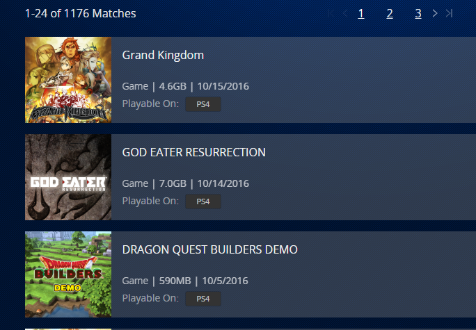 new PSN games