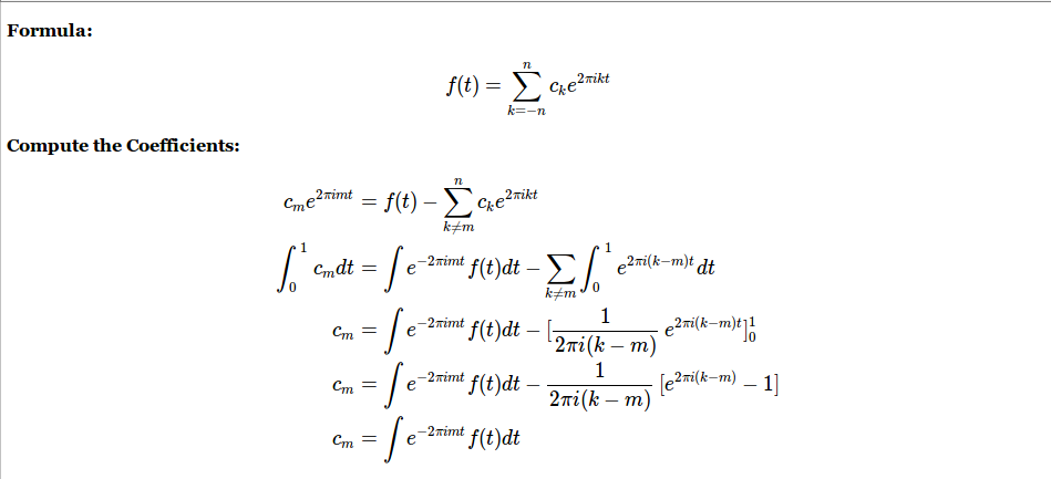 Fourier Coefficients