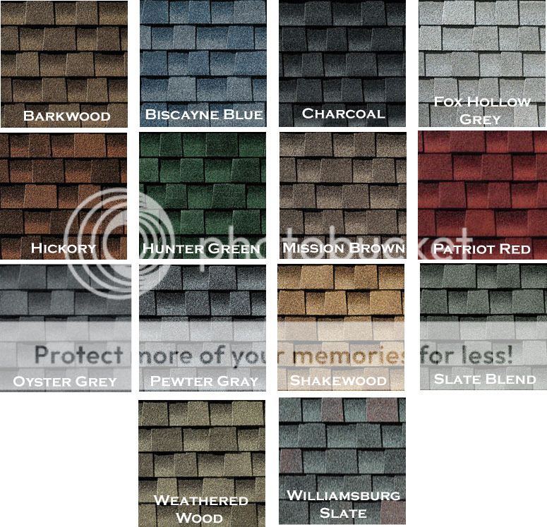 Gaf Roofing Shingles Color Chart: A Visual Reference of Charts | Chart ...