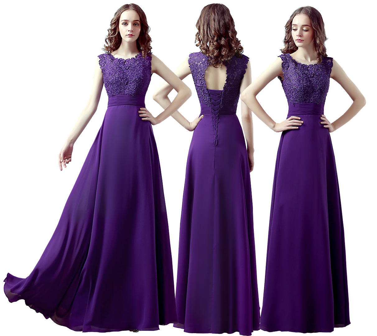 UK Cadbury Purple Lace Chiffon Long Maxi Evening Wedding Bridesmaid ...