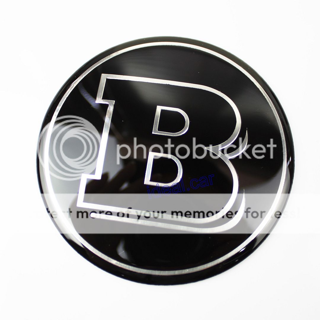 4PSC 75mm Aluminum&Epoxy Wheel Center Hub Caps Emblem Sticker Brabus ...