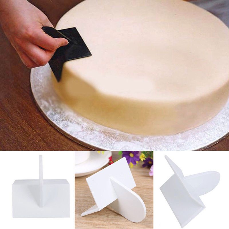 Cake Edge Top Smoother Paddle Tool Sugarcraft Icing Fondant Polisher Finisher