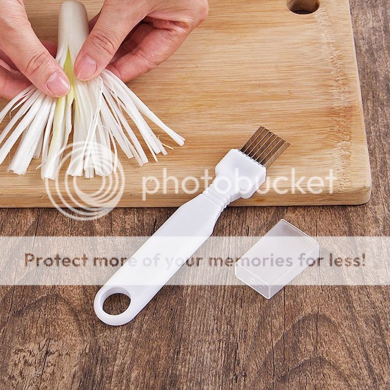 1 PCS Green Onions Cutter Handle Type Vegetable Slice Cutlery Stainless