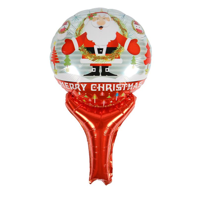 Foil Balloon Christmas Series Santa Claus Snowman Handheld Wand Party Decor