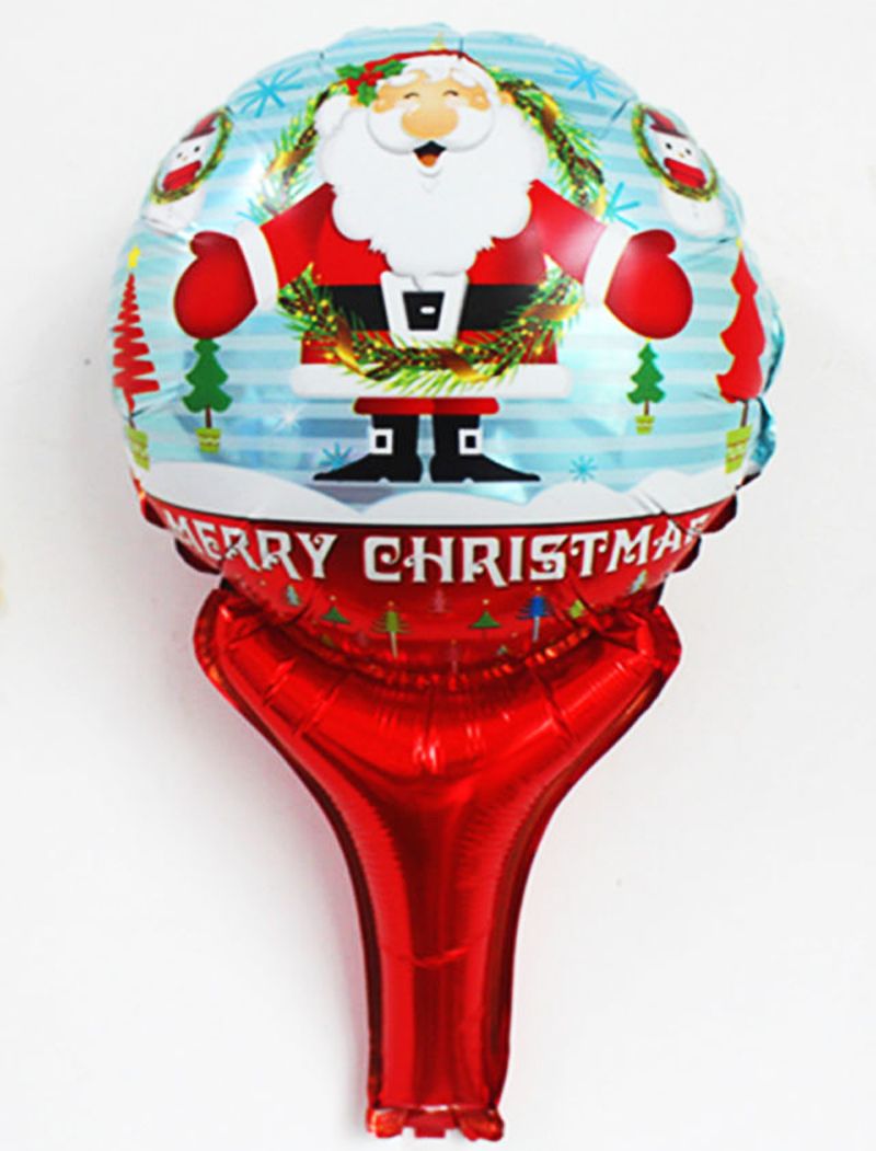 Foil Balloon Christmas Series Santa Claus Snowman Handheld Wand Party Decor