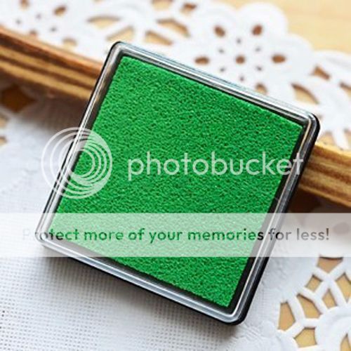 light green little inkpad stamp pad ink stamp couples 4x4cm squa