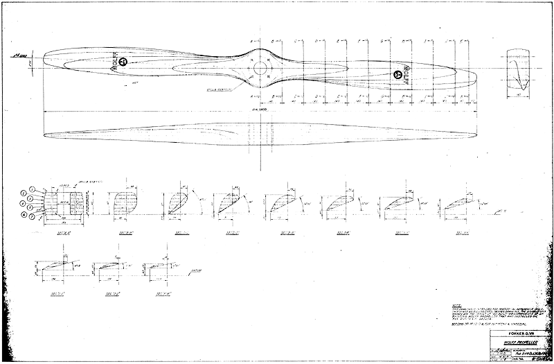 Don Dodson's Wolff Propeller Drawings Fokker D.VII