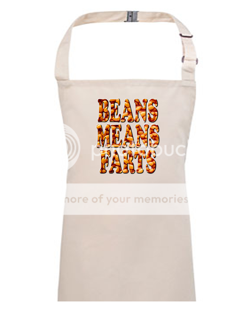 Children's Kitchen Apron BEANS MEANS FARTS Funny Silly  food Kids 